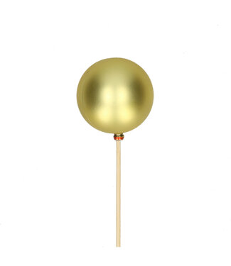 4A Matte goldfarbene Weihnachtskugel mit Stecker | Länge 50 Zentimeter | Durchmesser 6 Zentimeter | Pro 25 Stück