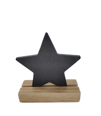 4A Déco étoile de Noël noire | Dimensions 10,5 x 4,5 x 11 centimètres | Par 12 pièces