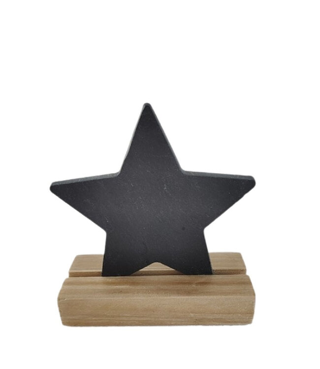 Étoile de Noël noire déco | Dimensions 10,5 x 4,5 x 11 centimètres | Commande par 12 pièces