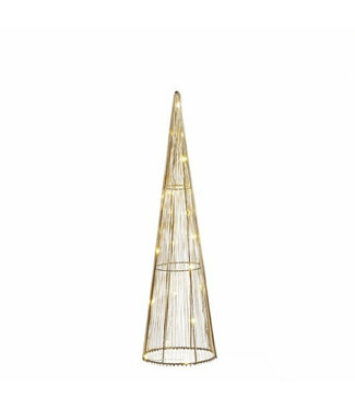 4A Sapin de Noël à LED couleur champagne | Hauteur 50 centimètres | 20 lumières | Par 6 pièces