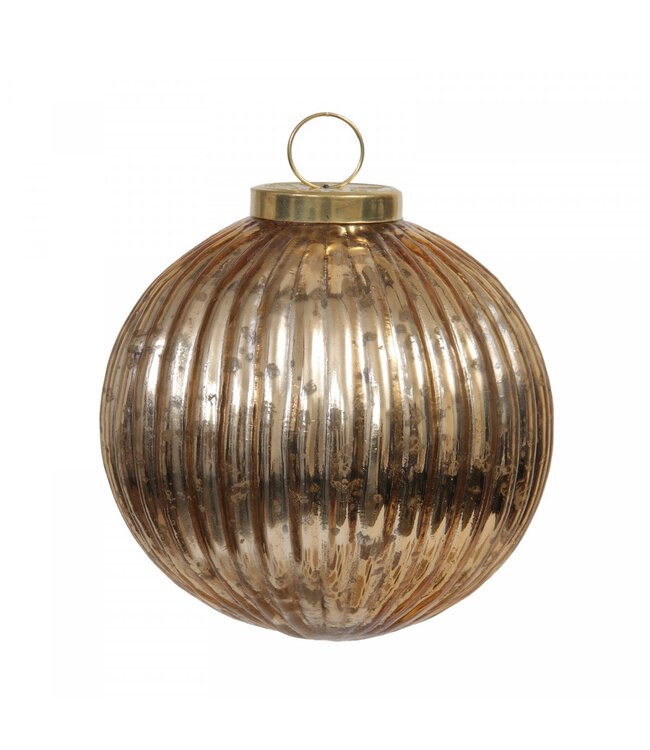 Boule de Noël dorée et brillante | Diamètre 100 millimètres | Commande par lot de 6 pièces