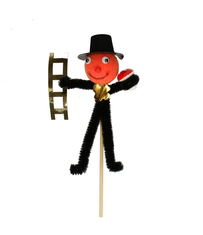 Décoration de ramoneur noir | Longueur 50 centimètres | Diamètre 11 centimètres | Commande par 25 pièces
