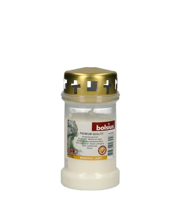 Bougie funéraire blanche naturelle | Diamètre 6 centimètres | Hauteur 13 centimètres | Commande par 12 pièces
