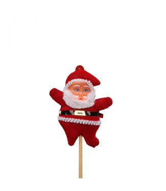 4A Rosa-weißer Weihnachtsmann-Stecker | Länge 10 Zentimeter | Durchmesser 5 Zentimeter | Pro 48 Stück