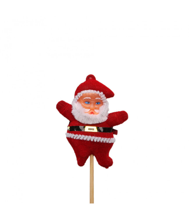 Rosa-weißer Weihnachtsmann-Stecker | Länge 10 Zentimeter | Durchmesser 5 Zentimeter | Pro 48 Stück bestellbar