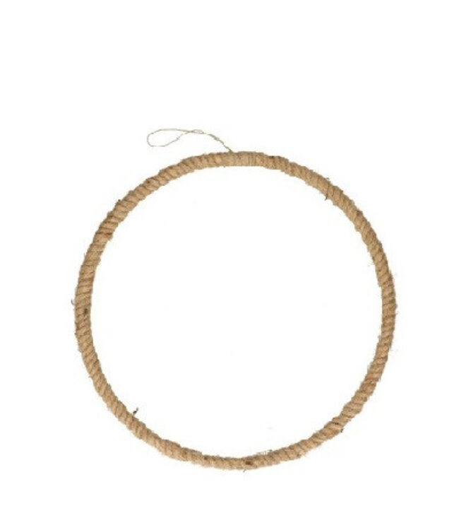 Light brown Jute rope Decoration Hanger circle | Diameter 25 centimetres | Available to order per 12 pieces