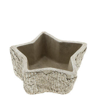 4A Pot de fleurs gris étoile | Dimensions 20 x 20 x 8 centimètres | Par 4 pièces