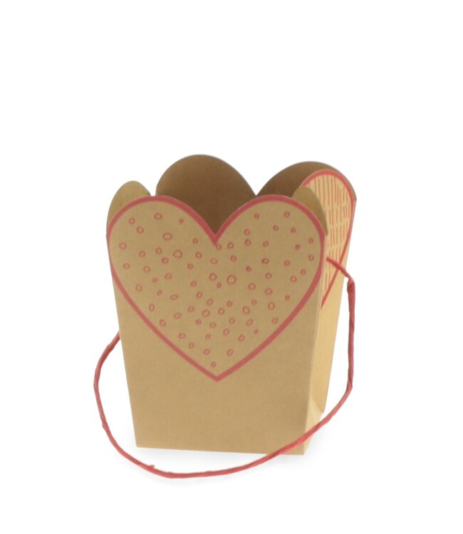 Sacs rouges Collection Love | Dimensions 12 x 9,5 x 15 centimètres | Commande par 10 pièces