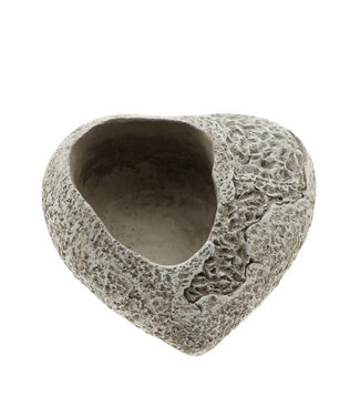 4A Pot de fleurs gris en forme de cœur | Dimensions 20 x 20 x 9 centimètres | Par lot de 3 pièces