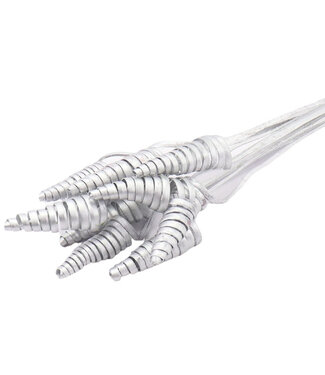 4A Silberfarbener Cane Cone-Stecker | Länge 50 Zentimeter | Pro 10 Stück