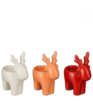 4A Rennes porte-bougie de Noël en couleurs mélangées | Dimensions 10 x 5,5 x 11,5 centimètres | Par 12 pièces