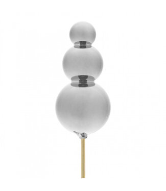 4A Silberfarbige Christbaumspitze Spike | Länge 50 Zentimeter | Durchmesser 7,5 Zentimeter | Pro 25 Stück