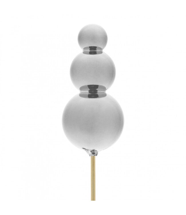 Silberfarbene Christbaumspitze Spike | Länge 50 Zentimeter | Durchmesser 7,5 Zentimeter | Bestellbar pro 25 Stück