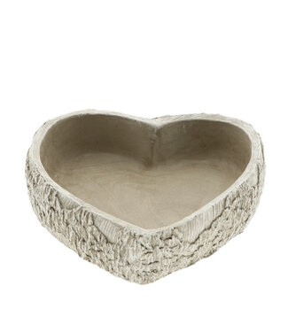 4A Grey plant pot flowerpot heart | Size 25 x 25.5 x 7 centimetres | Per 2 pieces
