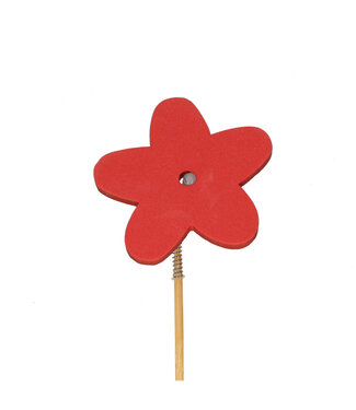 4A Stecker rote Blume | Länge 50 Zentimeter | Durchmesser 7 Zentimeter | Pro 25 Stück