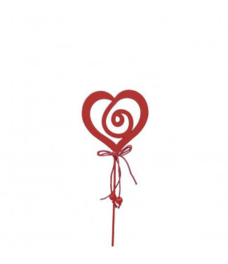 4A Red heart pick | Length 20 centimetres | Diameter 7 centimetres | Per 18 pieces