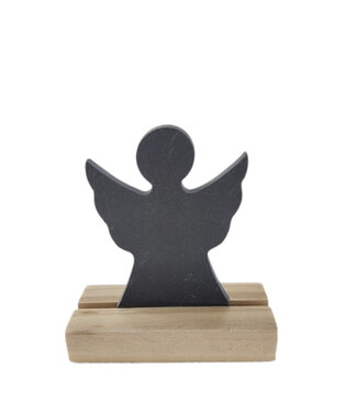 4A Ange de Noël noir déco | Dimensions 10,5 x 4,5 x 11 centimètres | Par 12 pièces