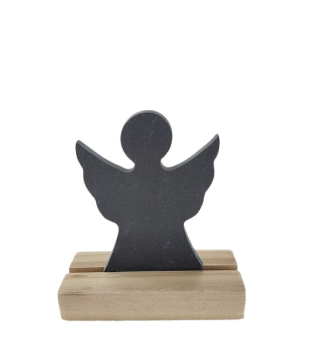 Ange de Noël noir déco | Dimensions 10,5 x 4,5 x 11 centimètres | Commande par 12 pièces