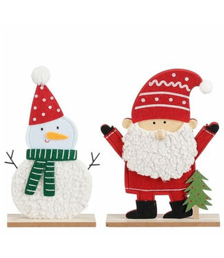4A Père Noël déco couleurs mélangées | Dimensions 21 x 5 x 28 centimètres | Par 12 pièces