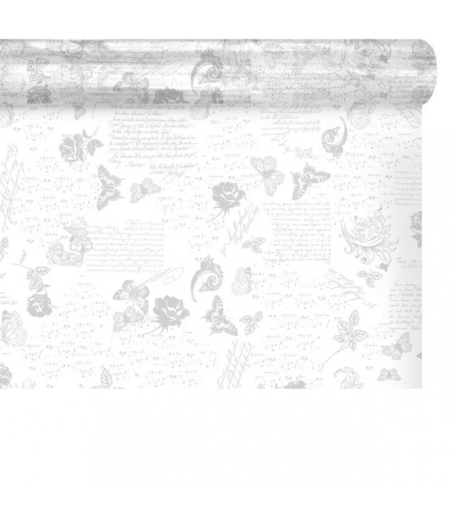 White natural film on roll Romance | Width 80 centimetres | Length 100 metres | Available per piece