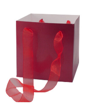4A Sac bordeaux brillant | Dimensions 16 x 16 x 16 centimètres | Par 20 pièces