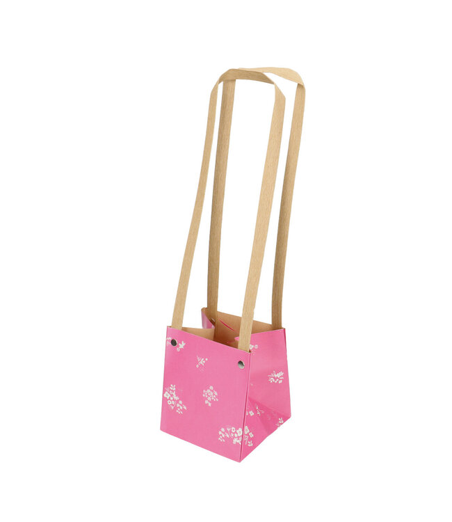Sacs roses Romantic | Dimensions 10,5 x 10,5 x 11,5 centimètres | À commander par 20 pièces
