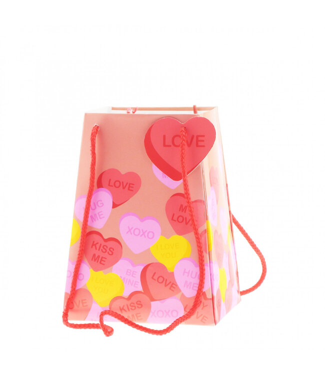 Sac rouge Candy Love | Dimensions 11 x 15 x 20 centimètres | Commande par 10 pièces