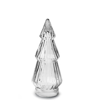 4A Transparante kerst Nordmann boom deco | Diameter 9 centimeter | Hoogte 23 centimeter | Per 12 stuks