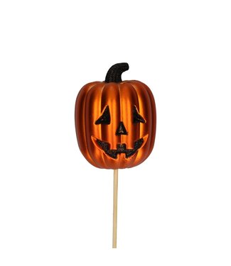 4A Halloween-Kürbis-Stecker | Länge 50 Zentimeter | Größe 6 x 7 Zentimeter | Pro 25 Stück