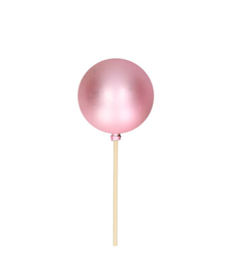 4A Pique-boules de Noël rose clair mat | Longueur 50 centimètres | Diamètre 6 centimètres | Par 25 pièces