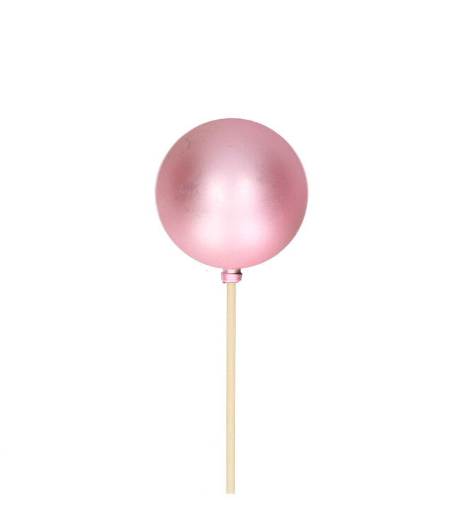 Bouquet de Noël boule mate rose clair | Longueur 50 centimètres | Diamètre 6 centimètres | Commande par 25 pièces