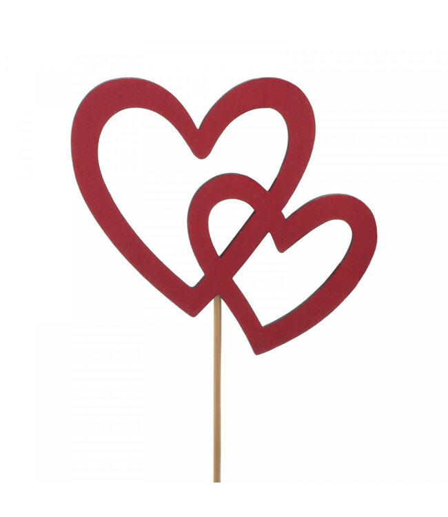 Pique rouge Cœur Mon Amour | Longueur 10 centimètres | Diamètre 7,5 centimètres | Commande par 25 pièces