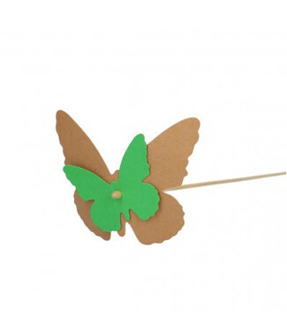 4A Décoration papillon vert | Longueur 50 centimètres | Dimensions 9 x 7 centimètres | Par 25 pièces