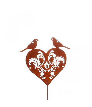 4A Orange red brown heart pick | Length 30 centimetres | Diameter 16 centimetres | Per 12 pieces