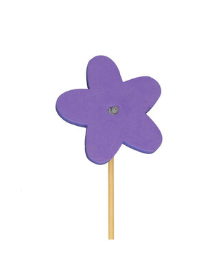 4A Stecker lila Blume | Länge 50 Zentimeter | Durchmesser 7 Zentimeter | Pro 25 Stück