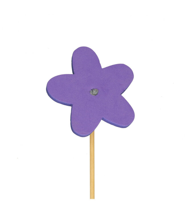 Blumenstecker lila Blume | Länge 50 Zentimeter | Durchmesser 7 Zentimeter | Pro 25 Stück zu bestellen