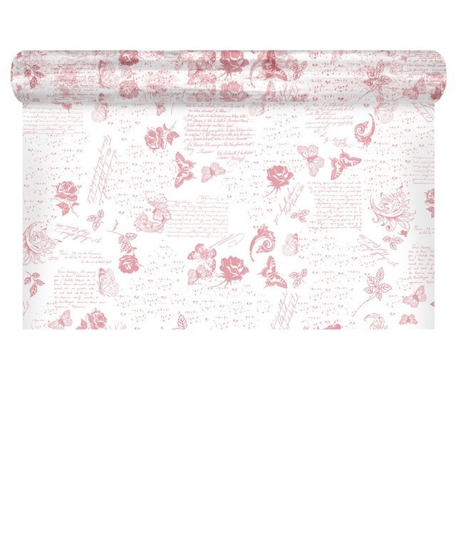 Pink film on roll Romance | Width 80 centimetres | Length 100 metres | Available for purchase per piece