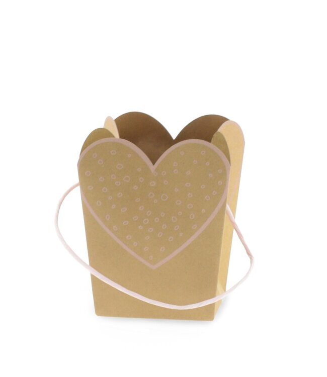 Pink bags Love collection | Size 12 x 9.5 x 15 centimetres | Available to order in sets of 10