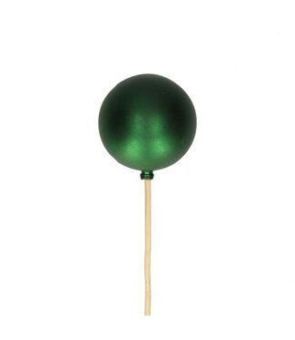 4A Matte grüne Weihnachtskugel mit Stecker | Länge 50 Zentimeter | Durchmesser 6 Zentimeter | Pro 25 Stück