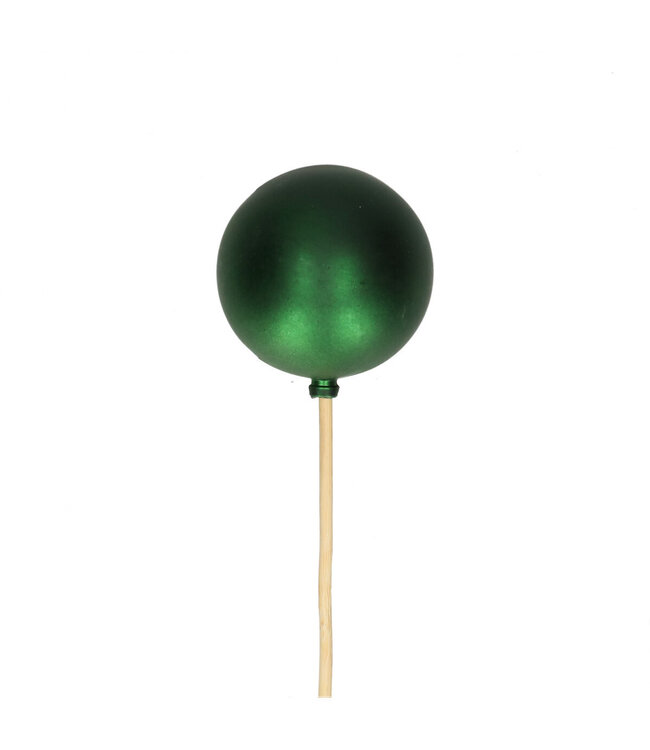 Matte grüne Weihnachtskugel mit Stecker | Länge 50 Zentimeter | Durchmesser 6 Zentimeter | In 25er-Packungen bestellbar