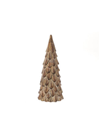 4A Forêt de Noël Marron arbre | Diamètre 10 centimètres | Hauteur 23 centimètres | Par 12 pièces
