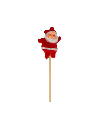 4A Stecker roter Weihnachtsmann | Länge 12 Zentimeter | Durchmesser 5 Zentimeter | Pro 25 Stück