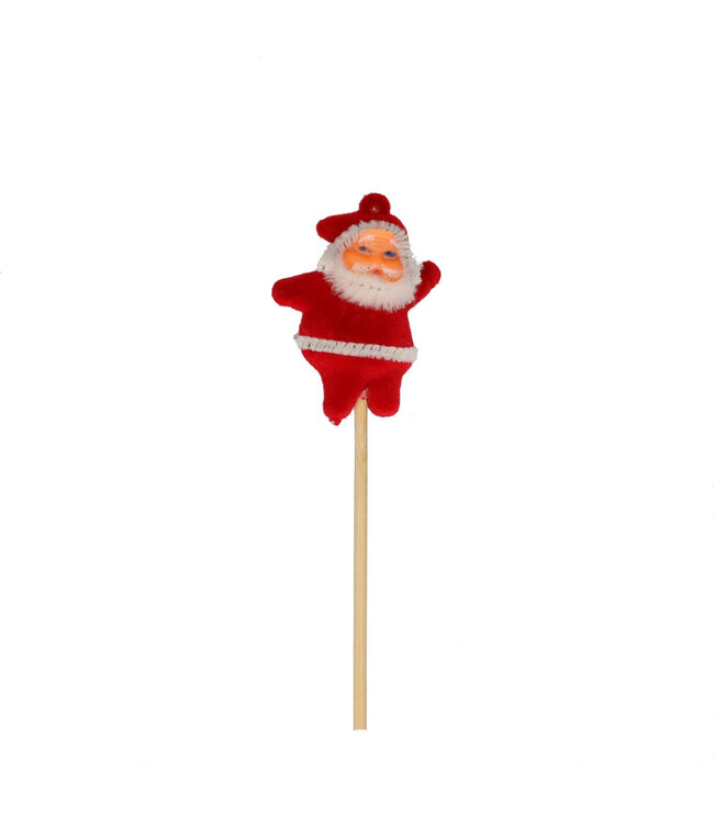 Piquet Père Noël rouge | Longueur 12 centimètres | Diamètre 5 centimètres | Commande par 25 pièces