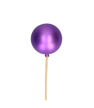 4A Pique décorative boule de Noël mate violette | Longueur 50 centimètres | Diamètre 6 centimètres | Par 25 pièces
