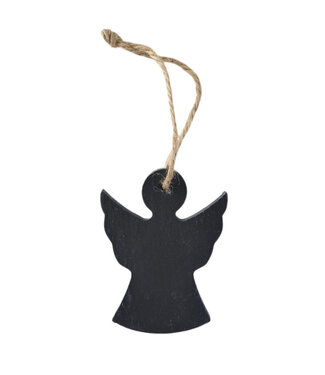 4A Black Christmas angel ornament | Length 10 centimetres | Per 10 pieces