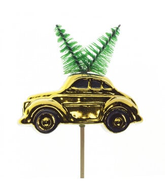 4A Gold car with tree pick | Length 50 centimetres | Diameter 10 centimetres | Per 25 pieces