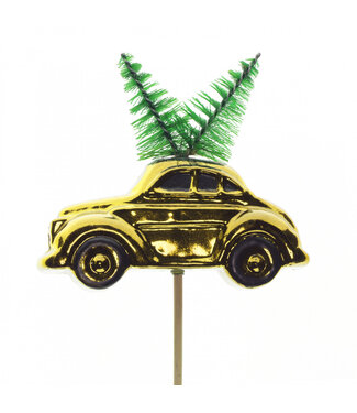 4A Pique en forme de voiture dorée avec arbre | Longueur 50 centimètres | Diamètre 10 centimètres | Par 25 pièces