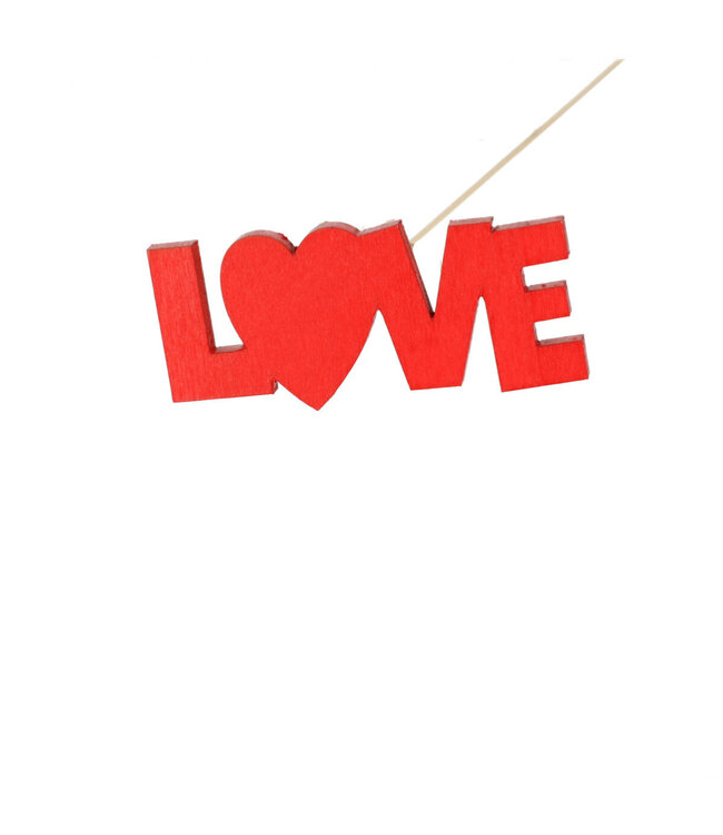 Stecker rote Love | Länge 50 Zentimeter | Durchmesser 9 Zentimeter | Pro 25 Stück zu bestellen