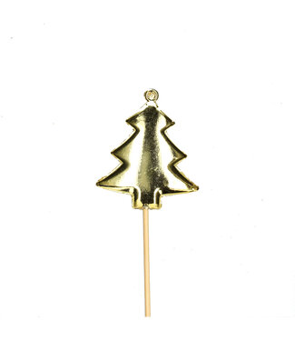 4A Goldene Weihnachtsbaumspitze | Länge 50 Zentimeter | Durchmesser 7 Zentimeter | Pro 25 Stück