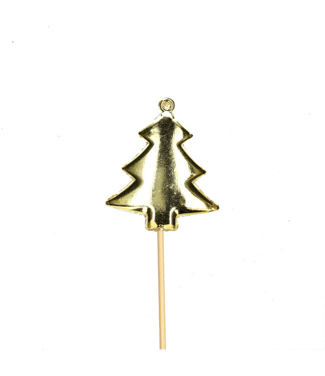 Cime de sapin dorée | Longueur 50 centimètres | Diamètre 7 centimètres | Commande par 25 pièces